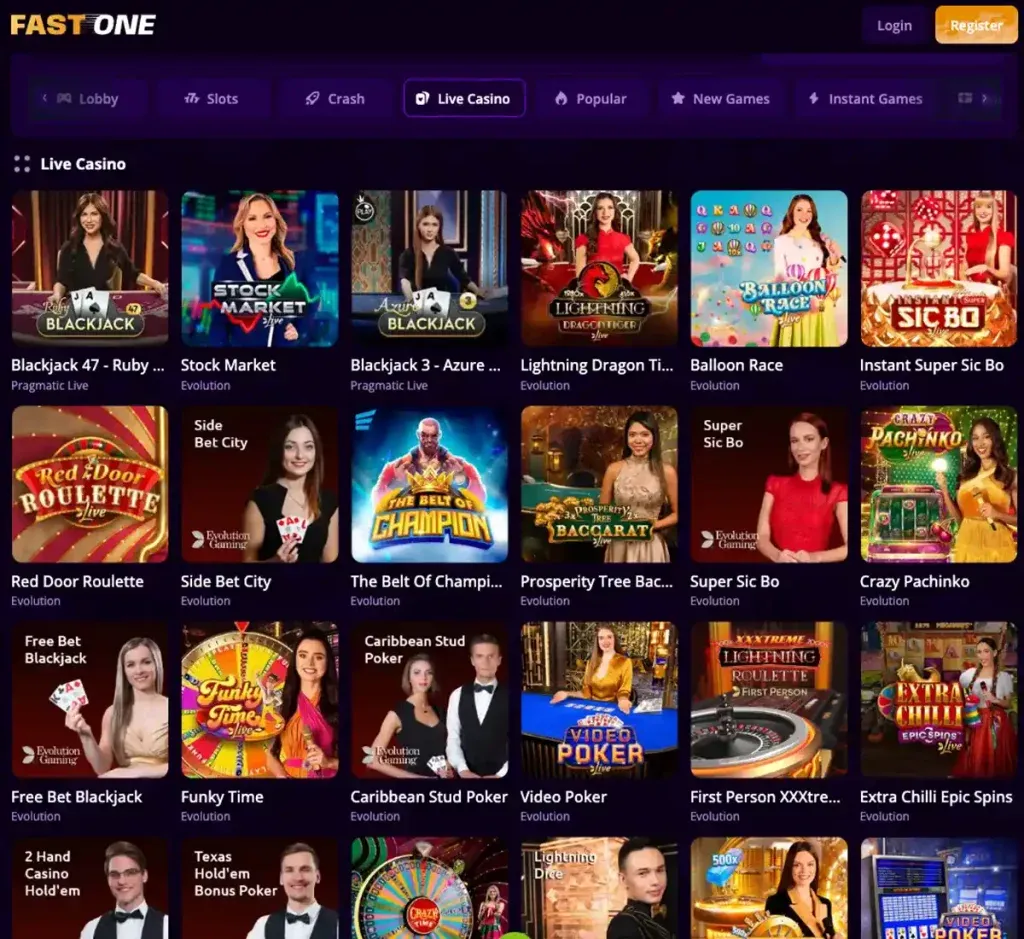 Katalog gier stołowych oraz ruletki w kasynie internetowym F1 Casino